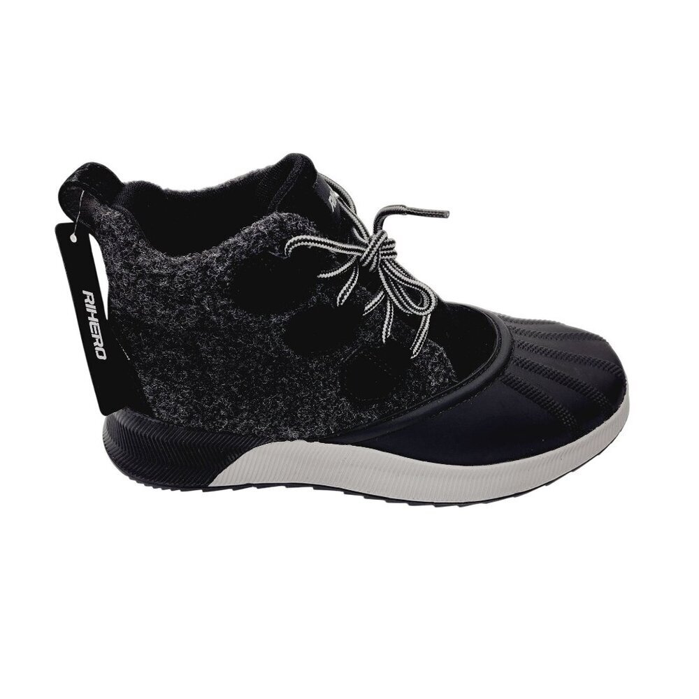 Rihero Snow Boots Sneaker Waterproof Lace Up Anti-Slip Warm Boots Outdoor 9.5